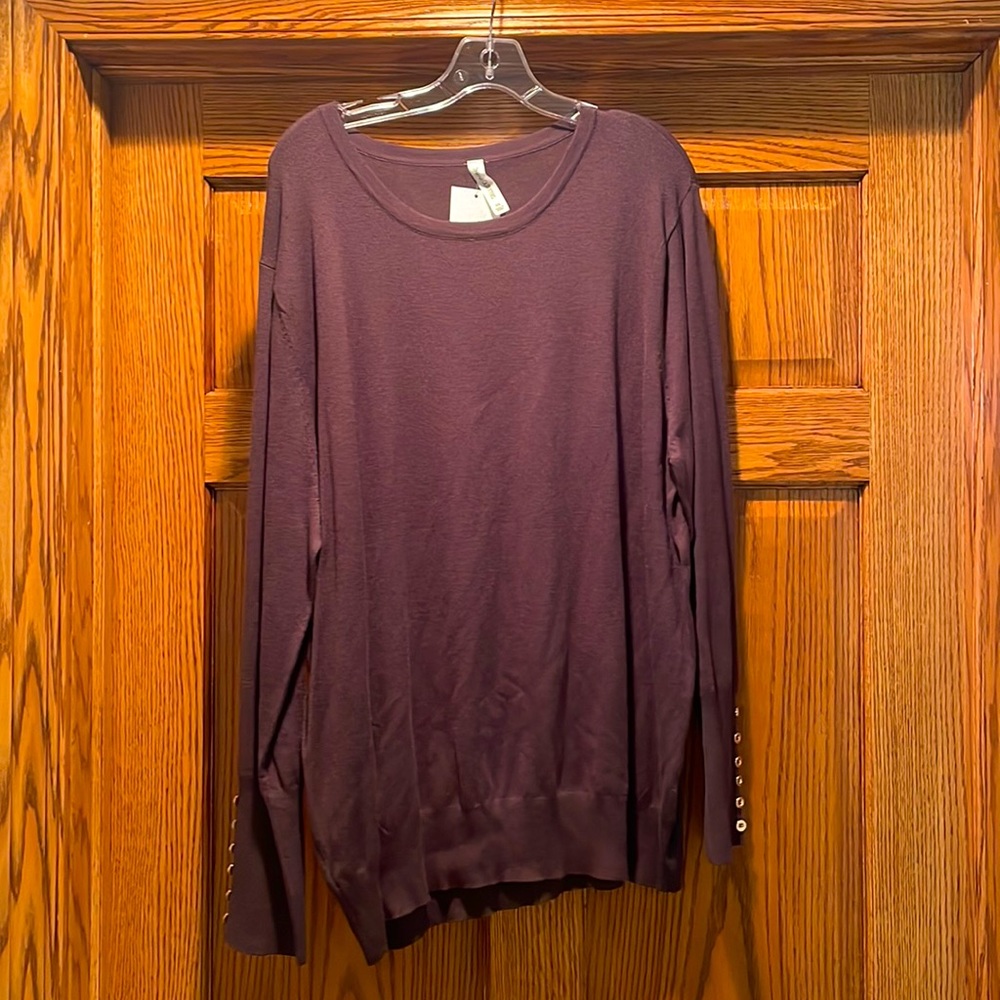 Olive light sweater with button detail